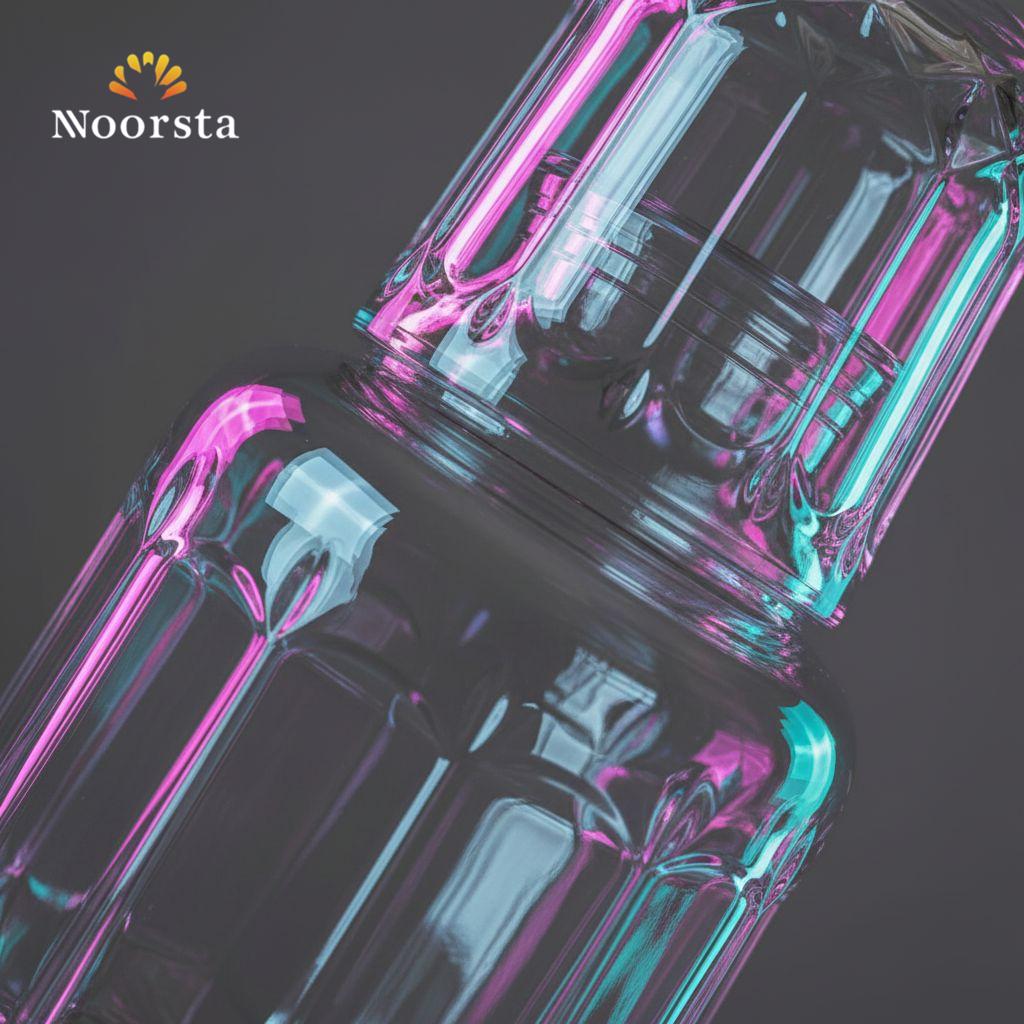 قارورة مياه كريستال مستوردة مع كوباية لجنب السرير - Elegant Crystal Glass Nightstand Carafe with Cup - Noorsta