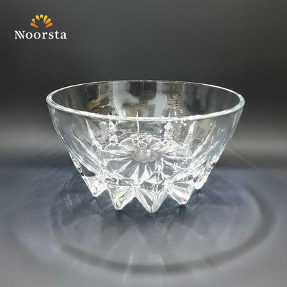 Radiant Starburst Crystal Glass Serving Bowl