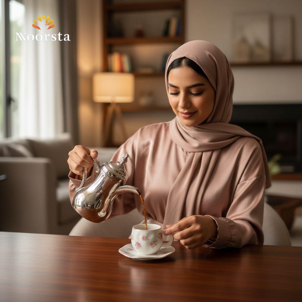 طقم قهوة شيك للضيوف - Classic Floral Porcelain Coffee Set - Noorsta