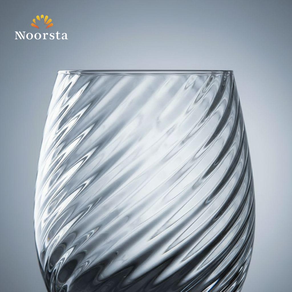 Noorsta Crystal Swirl Glass Tumbler Set - 3 Pieces