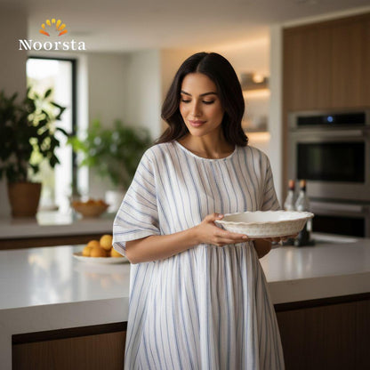 طاجن تارت سيراميك للفرن والميكروويف - Elegant Ceramic Scalloped Tart Dish - Noorsta