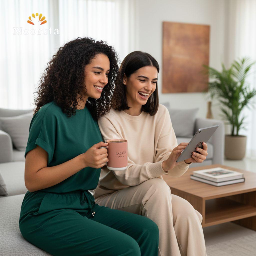 مج خزف بينك شيك للقهوة والنسكافيه - Chic pink ceramic large coffee mug - Noorsta