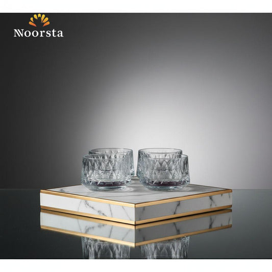 طقم بولات زجاج تركي للتقديمات الشيك - Authentic Pasabahce Turkish Glass Dessert Bowls Set - Noorsta