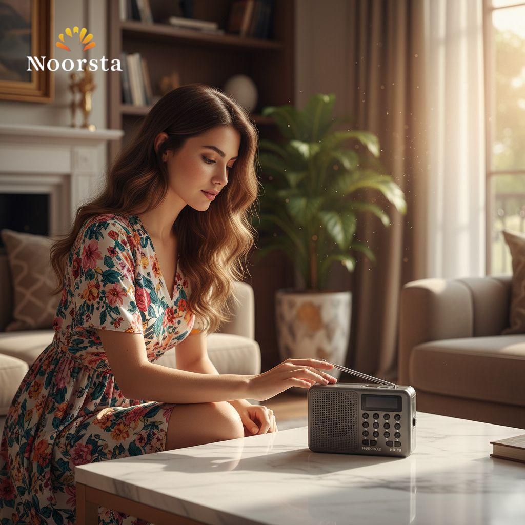 راديو ديجيتال محمول بلوتوث HURRYLEE - Modern HURRYLEE Portable Digital Radio - Noorsta