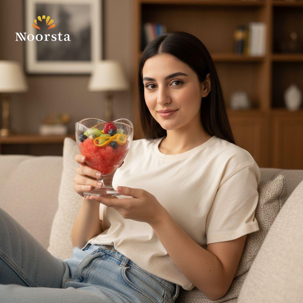 طقم كاسات ايس كريم تركي شيك - Elegant Pasabahce Ice Ville Glass Dessert Cup - Noorsta