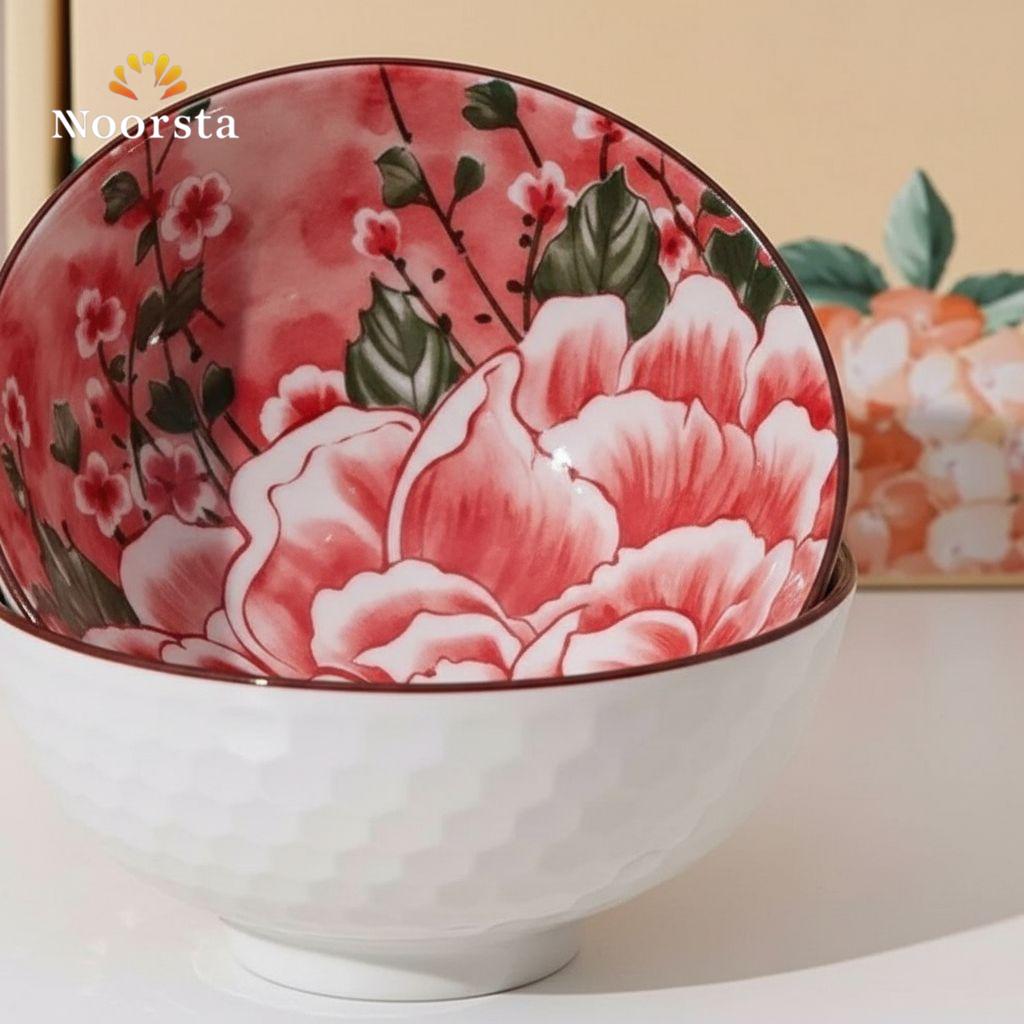 طقم بولات بورسلين أندلسي 6 قطع لتقديم الشوربة والسلطة - Authentic Andalusian Porcelain Bowl Set - Noorsta