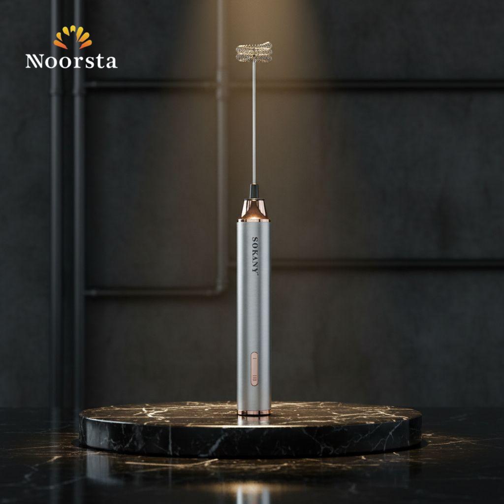 مضرب نسكافيه سوكاني شحن لعمل فوم الكابتشينو - Premium Sokany 2-in-1 Rechargeable Milk Frother - Noorsta
