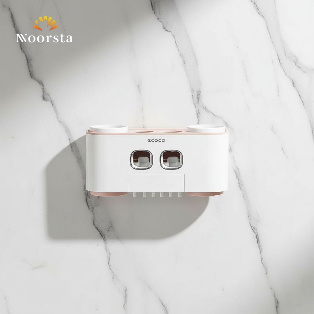 منظم حمام وحامل فرش ايكوكو - Modern ECOCO Wall-Mounted Toothbrush Organizer - Noorsta