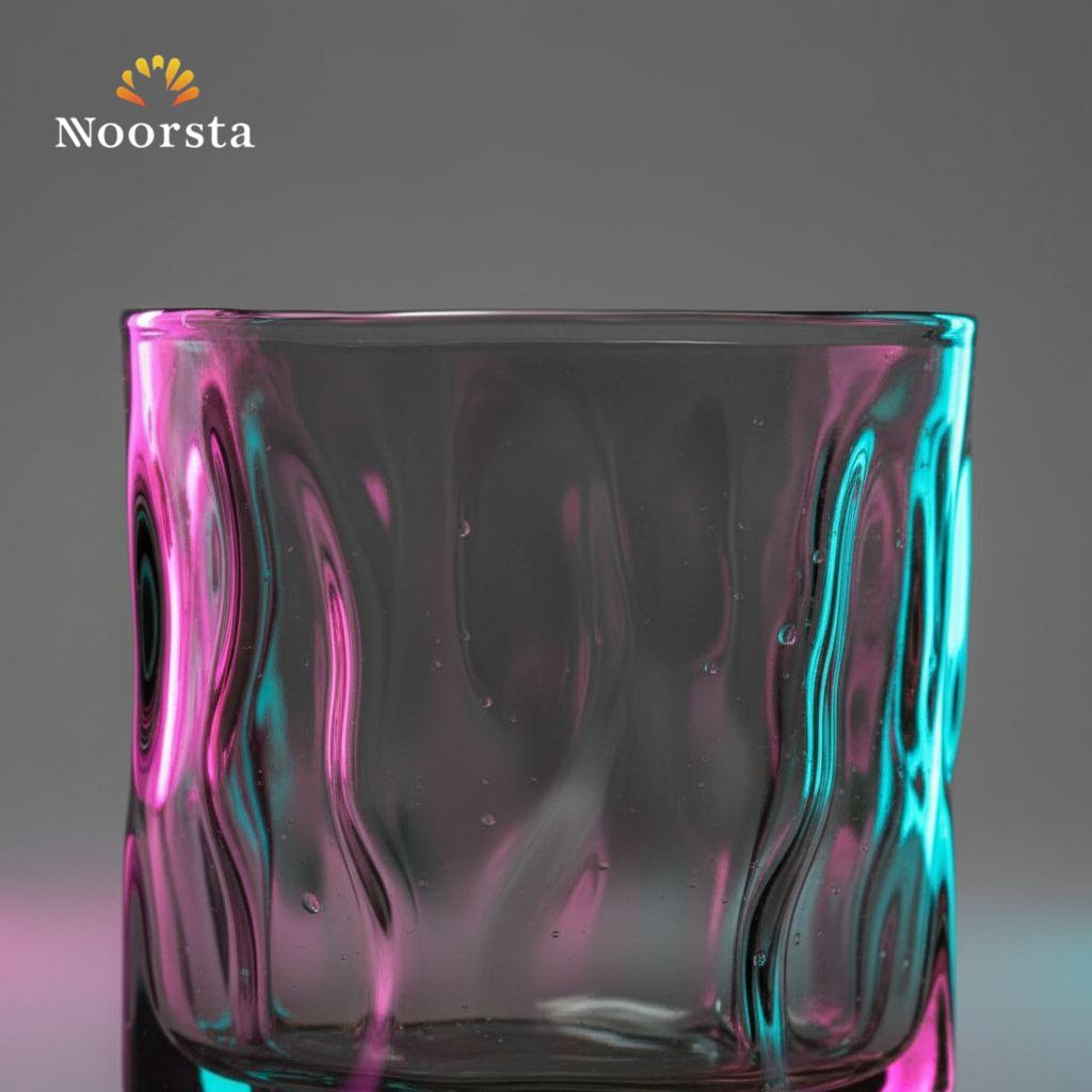 طقم كوبايات ودورق زجاج رمادي شيك للضيافة - Modern Smoked Glass Pitcher and Cup Set - Noorsta