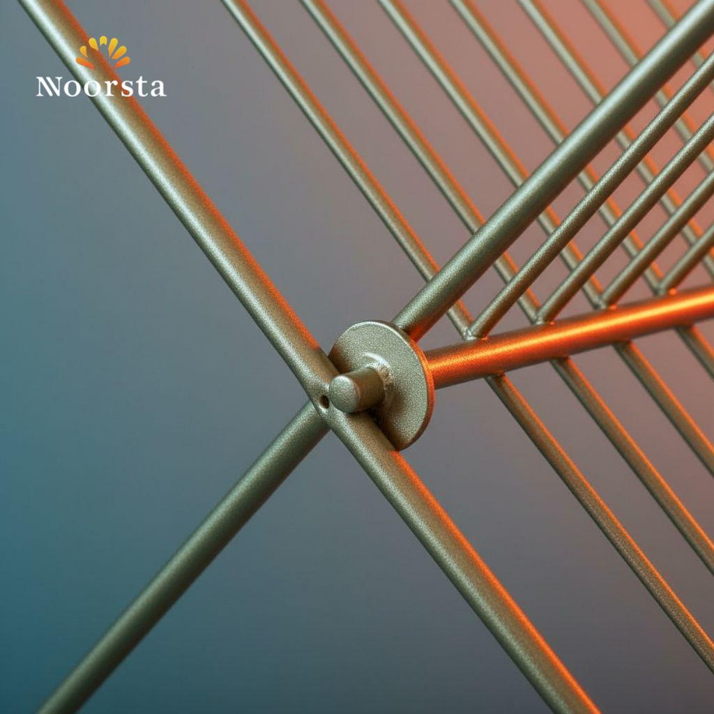 صفاية اطباق معدن ضد الصدأ لتنظيم المطبخ - Modern Rustproof Metal Dish Drying Rack - Noorsta