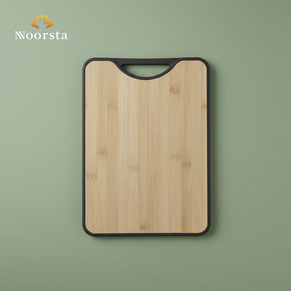 أورمة خشب متينة بوشين لتقطيع الخضار واللحوم - Premium Double-Sided Wooden Cutting Board with Dark Edge - Noorsta