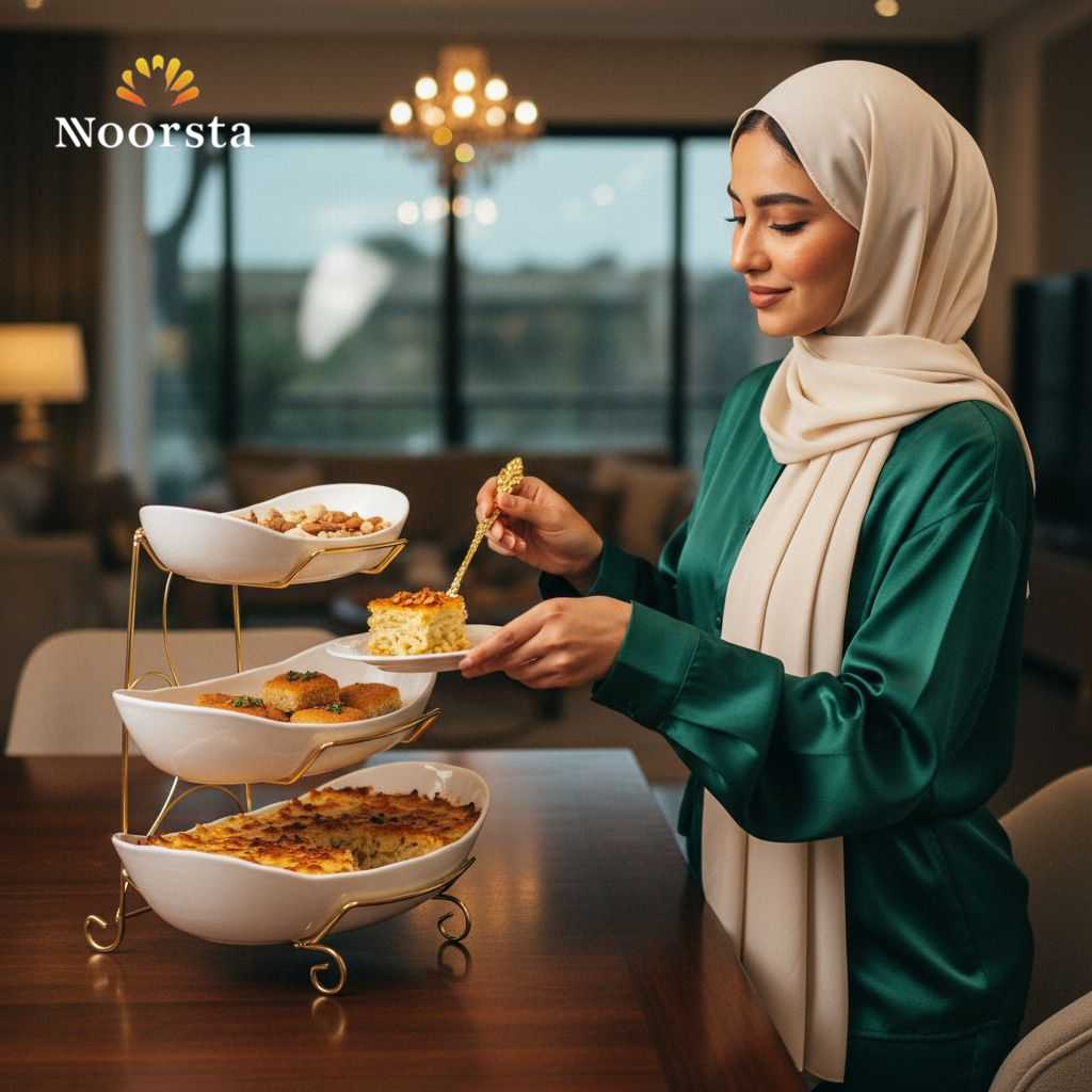 شيالة حلويات 3 أدوار شيك جدا للتقديم - Elegant 3-Tier Dessert Serving Stand - Noorsta