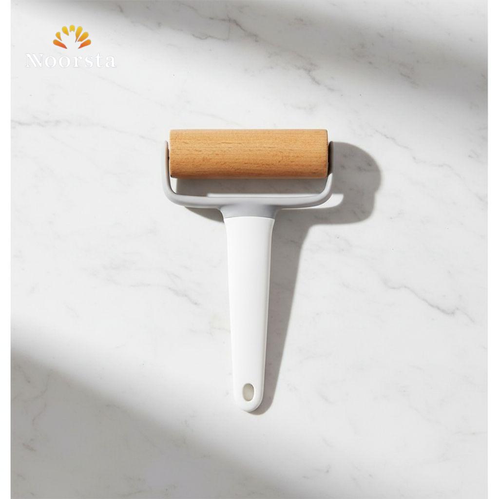 نشابة عجين رول خشب زان لسهولة فرد المخبوزات - Premium Beech Wood Dough Roller for effortless baking - Noorsta
