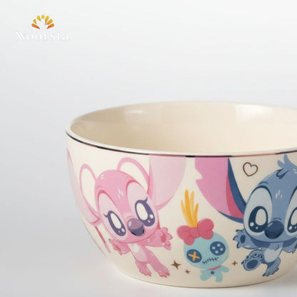 بولة بورسلين حراري كبيرة للشوربة والنودلز بتصميم ستيتش - Premium Heat-Resistant Porcelain Noodle & Soup Bowl - Noorsta