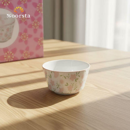 طقم بولات بورسلين شيك للتقديم - Elegant Floral Porcelain Bowls - Noorsta