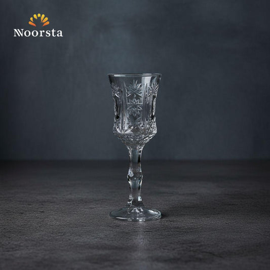 طقم كؤوس كريستال فاخر بنقشة الماس