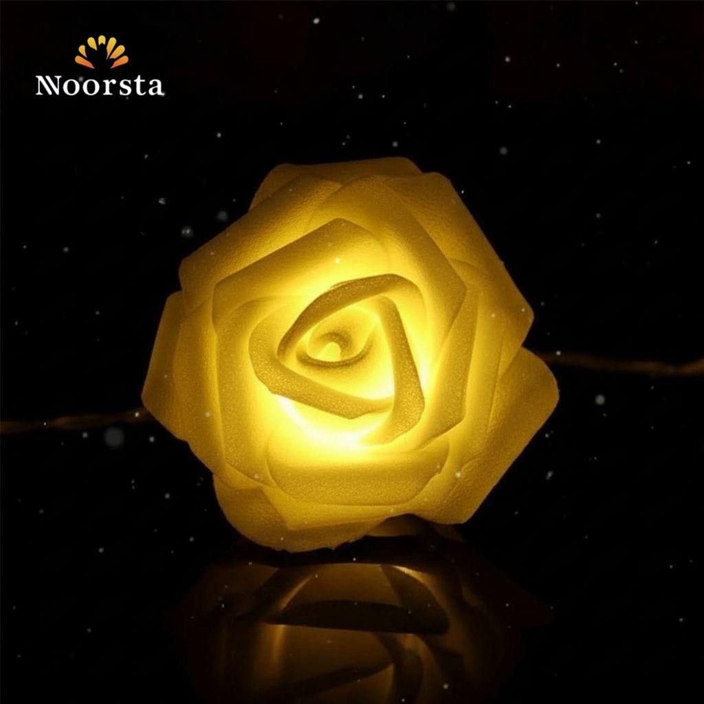 Enchanted Rose LED String Lights - Warm Ambient Glow