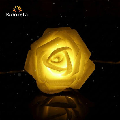 Enchanted Rose LED String Lights - Warm Ambient Glow