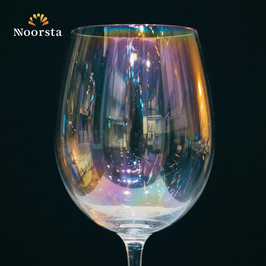 طقم كاسات عصير بلمعة لومينا - Lumina Iridescent Crystal Goblet Set - Noorsta