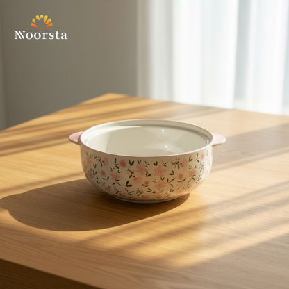 حلة تقديم بورسلين فلوري شيك جدا - Chic Floral Porcelain Serving Pot - Noorsta