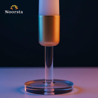 طقم شمعدان أكريلك مودرن 3 قطع بلمسة ذهبية - Modern 3-Piece Acrylic & Gold Candlestick Set - Noorsta