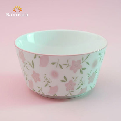طقم بولات بورسلين شيك للتقديم - Elegant Floral Porcelain Bowls - Noorsta