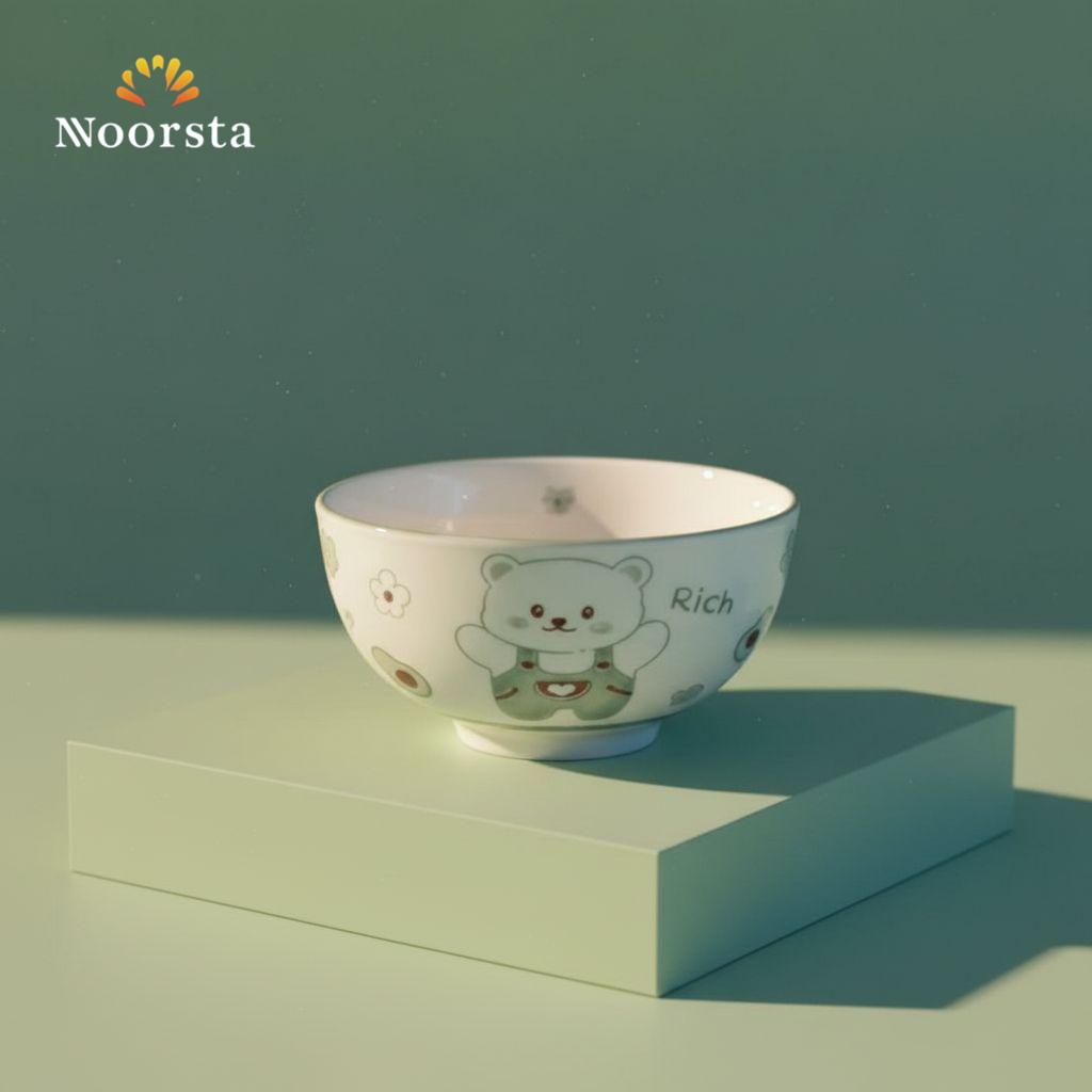 طقم بولات دبدوب بورسلين أندلسي 6 قطع - Chic Andalusian Porcelain Bear Bowl Set - Noorsta