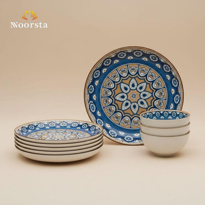 Vogue Royal Azure Mandala Ceramic Dinner Set - Bohemian Collection