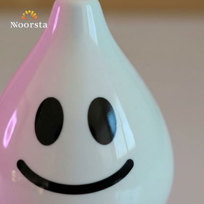 طقم ملاحة بورسلين بيور شكل مبتسم ترندي للسفرة - Playful Smiling Pure Porcelain Salt & Pepper Shaker Set - Noorsta