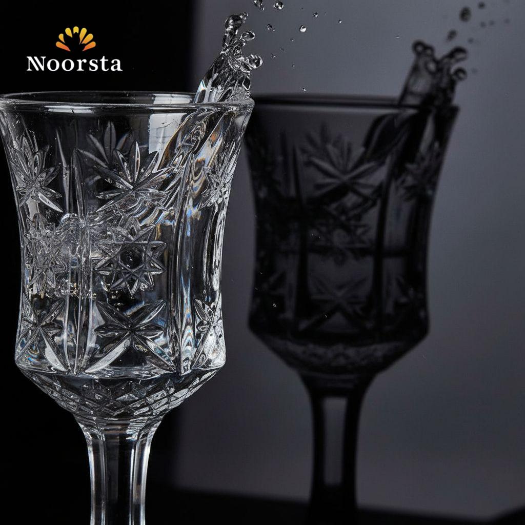 Imperial Diamond-Cut Crystal Goblet Set