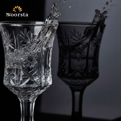 Imperial Diamond-Cut Crystal Goblet Set