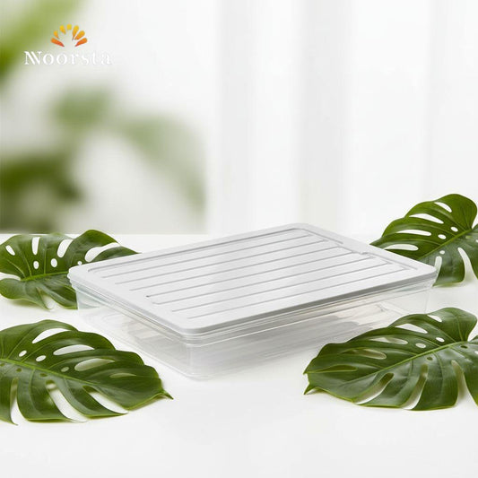 Noorsta™ Premium Slim Stackable Storage Organizer - Clear/Grey