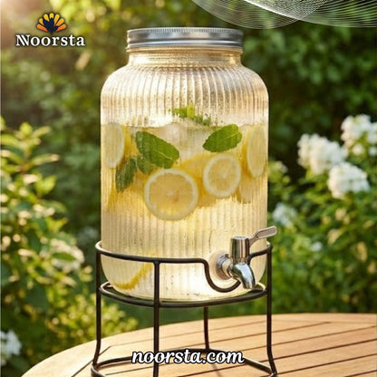 Modern Ribbed Crystal Dispenser Collection
