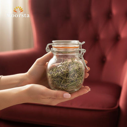Heritage Crystal-Clear Clip-Top Spice Jar Set