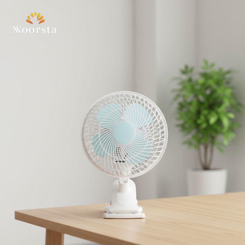 مروحة مكتب مشبك عملية للمطبخ وغرف النوم - Versatile Clip-On Desk Fan - Noorsta