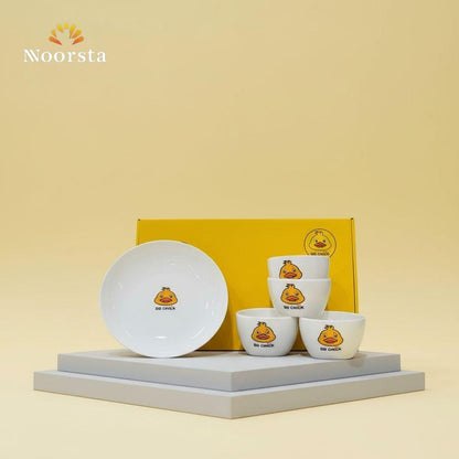 DD Chick Luxury Porcelain Kids Dinner Set - 5 Piece