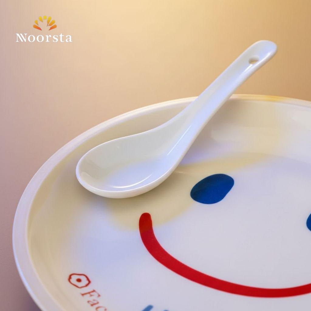 طقم عشاء بورسلين سمايل المبهج 10 قطع يضيف بهجة لمائدتك - Cheerful Smile Porcelain Dinnerware Set 10 Pieces - Noorsta