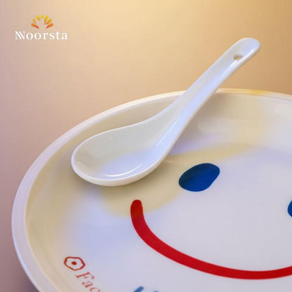 طقم عشاء بورسلين سمايل المبهج 10 قطع يضيف بهجة لمائدتك - Cheerful Smile Porcelain Dinnerware Set 10 Pieces - Noorsta