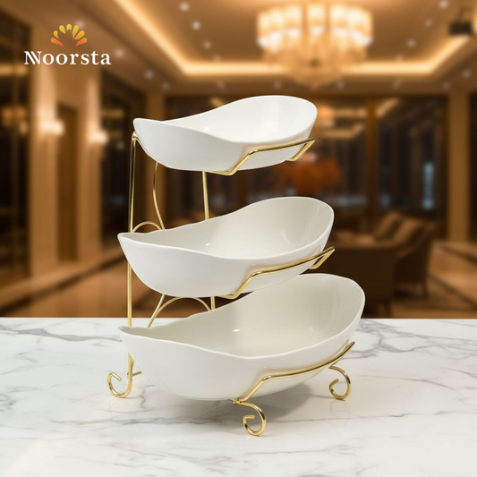 شيالة حلويات 3 أدوار شيك جدا للتقديم - Elegant 3-Tier Dessert Serving Stand - Noorsta