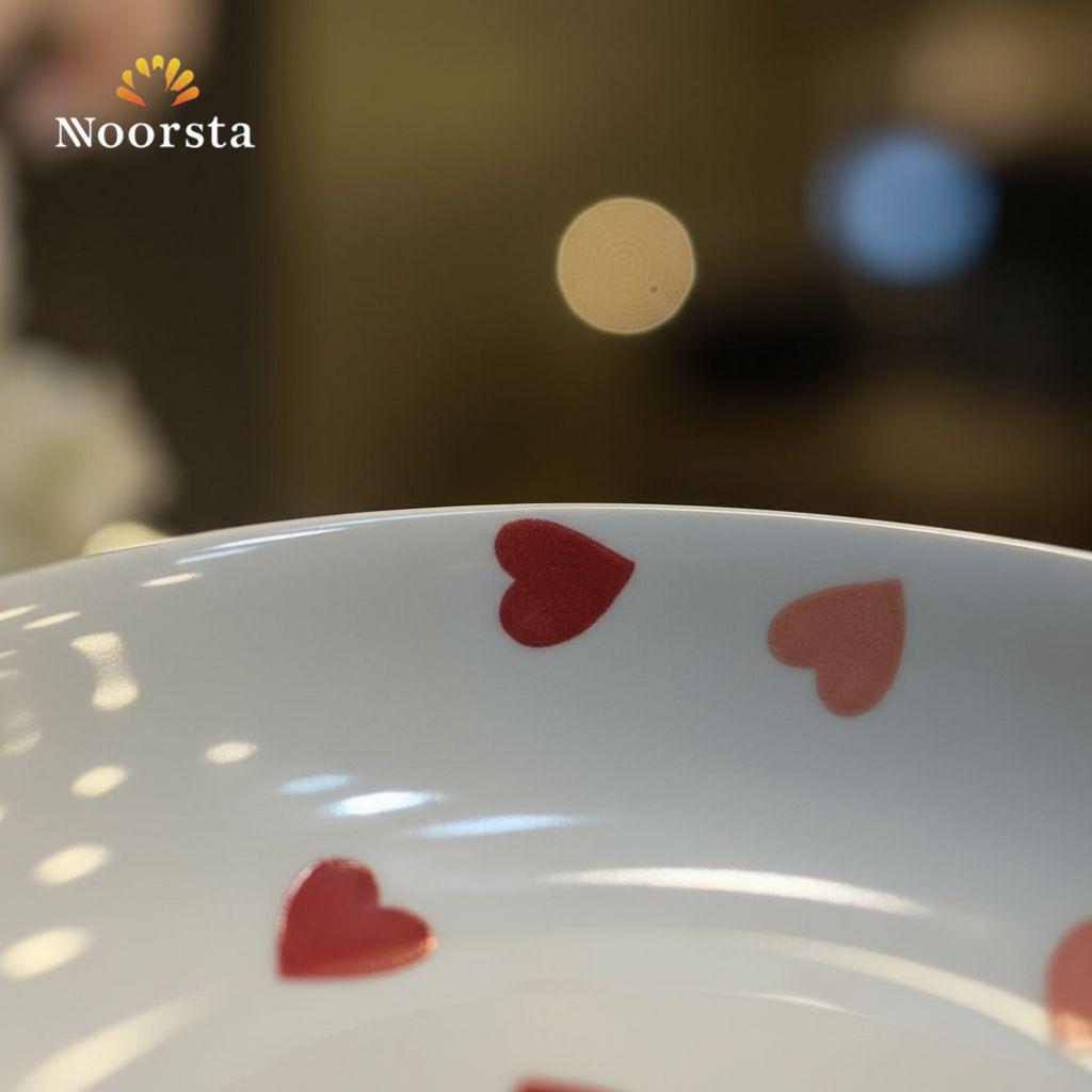 Amour Heart Porcelain Deep Plate set