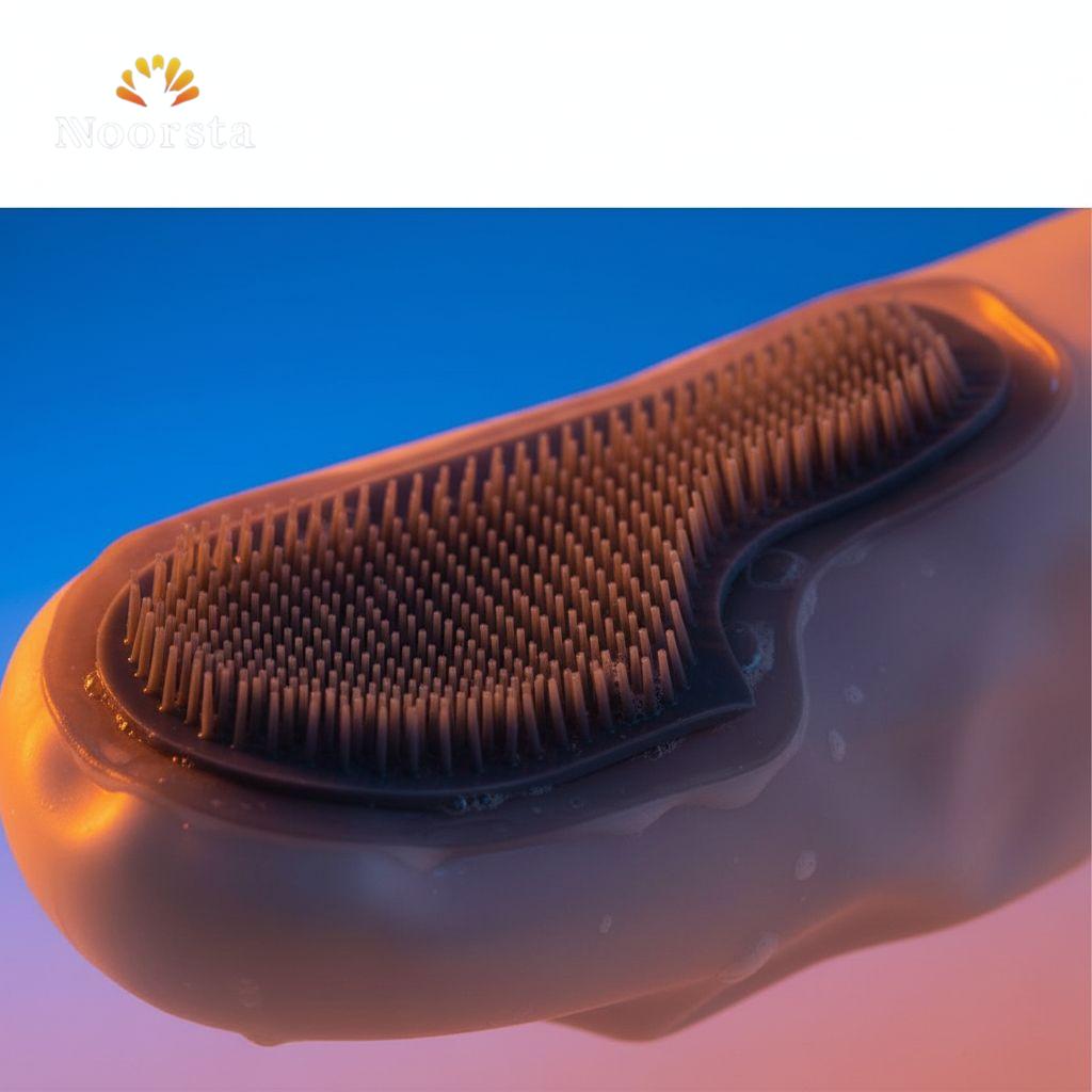جوانتي مطبخ سيليكون تقيل بفرشاة مدمجة لغسيل المواعين - Premium Heavy-Duty Silicone Cleaning Gloves with Built-in Scrubbers - Noorsta