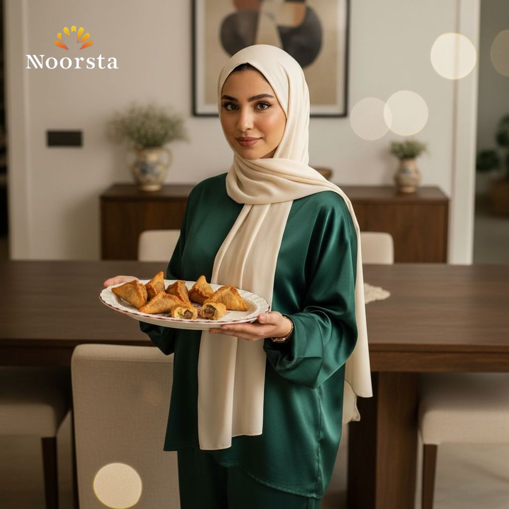 سرفيس تقديم بيضاوي كلاسيك شيك جدا لعزومات العيلة - Classic Oval Serving Platter with Floral Motifs - Noorsta