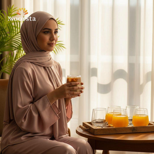 طقم كوبايات تورنتو للايس كوفي والعصير 6 قطع - Modern Toronto Geometric Glass Cups Set 6 Pieces - Noorsta
