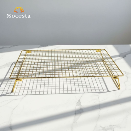 شبكة تهوية استانلس دهبي لتبريد الكيك والمخبوزات - Premium Gold Stainless Steel Cooling Rack - Noorsta