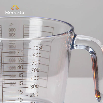 لبانة زجاج حراري مدرجة لغلي اللبن وعمل الحلويات - Premium Heat-Resistant Glass Measuring Jug - Noorsta