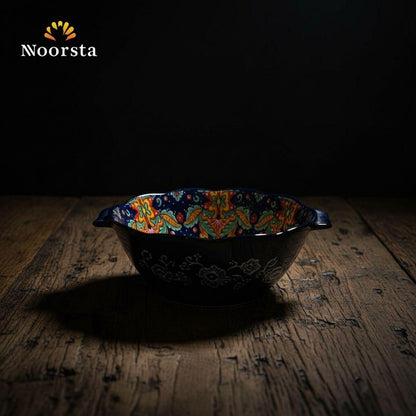 بولة بورسلين أندلسي بتدخل الفرن وعلى النار - Authentic Andalusian Porcelain Serving Bowl Oven Safe - Noorsta