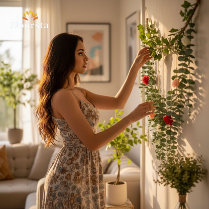 جدارية ديكور حيطة بزرع صناعي شيك - Botanical Artificial Ivy Wall Hanging Decor - Noorsta