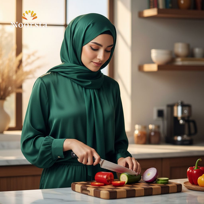 بلانشة تقطيع خشب شطرنج شيك جدا - Premium Checkerboard Wooden Cutting Board - Noorsta