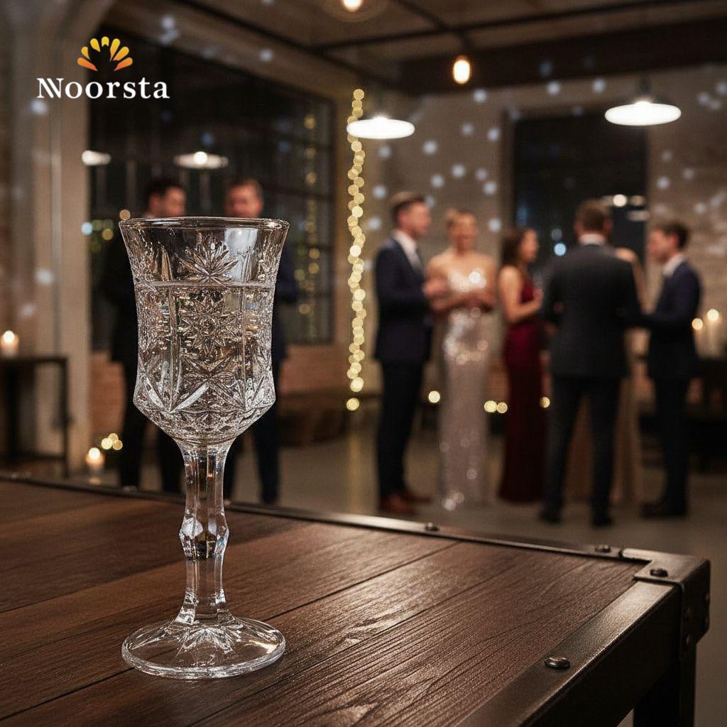 Imperial Diamond-Cut Crystal Goblet Set