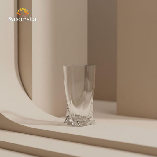 City Glass Premium Twist Tumbler Set - Crystal Clear Highball Glasses